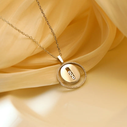 [ELAN LUXE]LUCKY MOVE MM SILVER DIAMOND NECKLACE