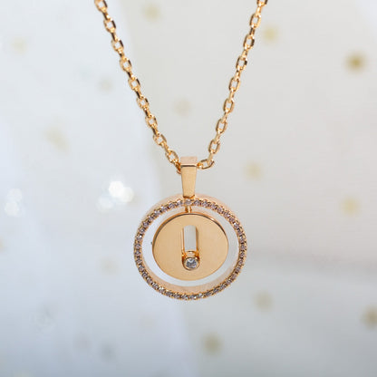 [ELAN LUXE]LUCKY MOVE PM NECKLACE PINK GOLD DIAMOND