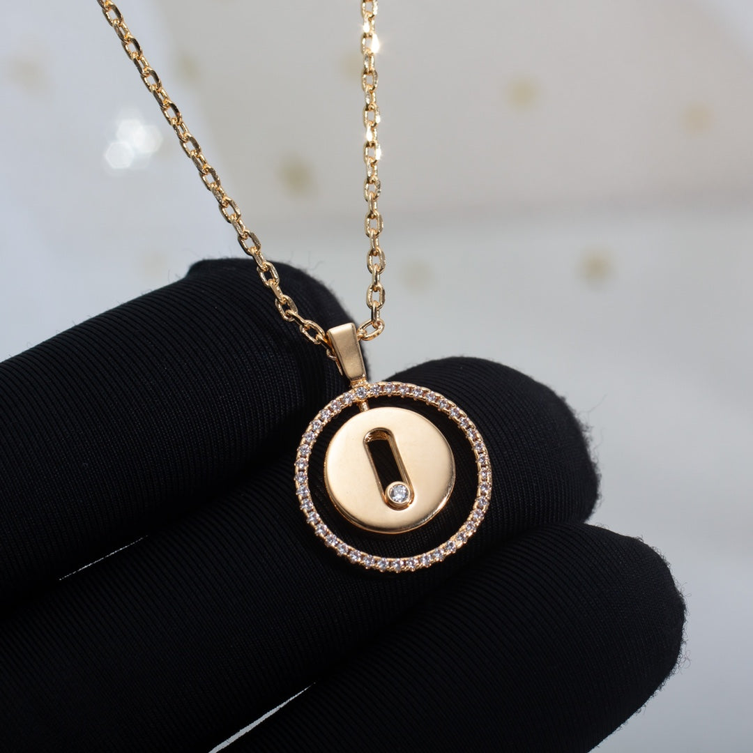 [ELAN LUXE]LUCKY MOVE PM NECKLACE PINK GOLD DIAMOND