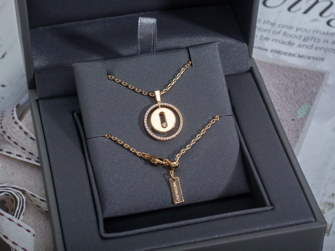 [ELAN LUXE]LUCKY MOVE PM NECKLACE PINK GOLD DIAMOND