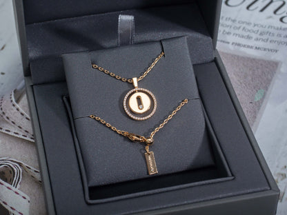 [ELAN LUXE]LUCKY MOVE PM NECKLACE PINK GOLD DIAMOND