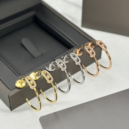 [ELAN LUXE]CREOLES MOVE UNO PM DIAMOND EARRINGS