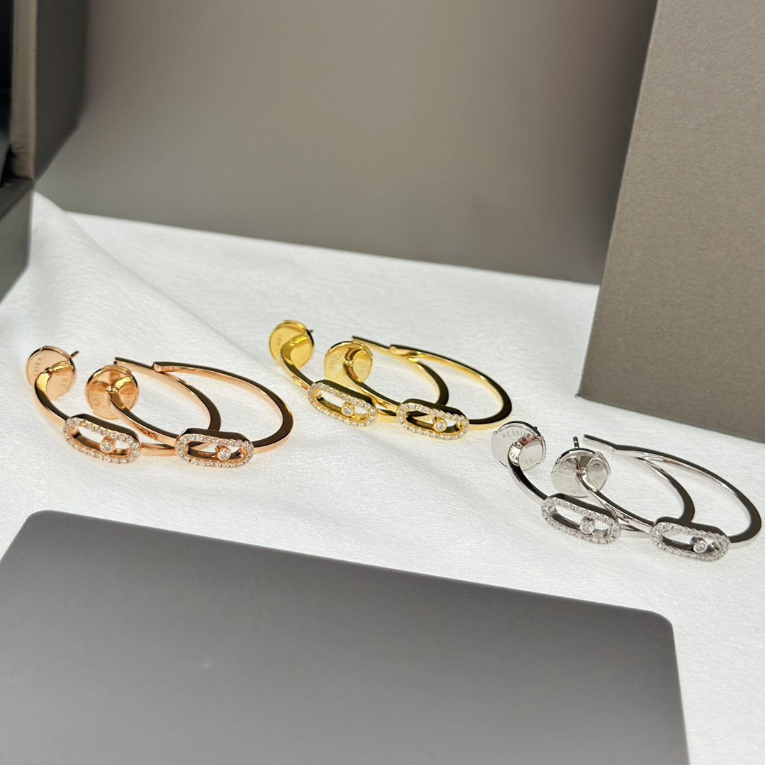 [ELAN LUXE]CREOLES MOVE UNO PM DIAMOND EARRINGS