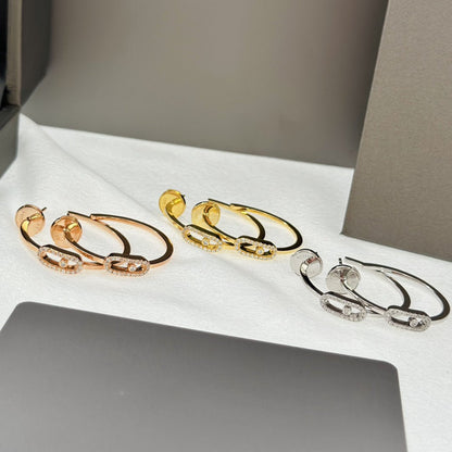 [ELAN LUXE]CREOLES MOVE UNO PM DIAMOND EARRINGS