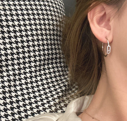 [ELAN LUXE]CREOLES MOVE UNO PM DIAMOND EARRINGS