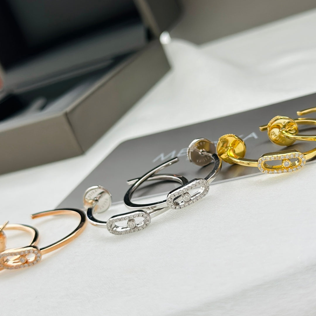[ELAN LUXE]CREOLES MOVE UNO PM DIAMOND EARRINGS