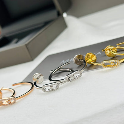 [ELAN LUXE]CREOLES MOVE UNO PM DIAMOND EARRINGS