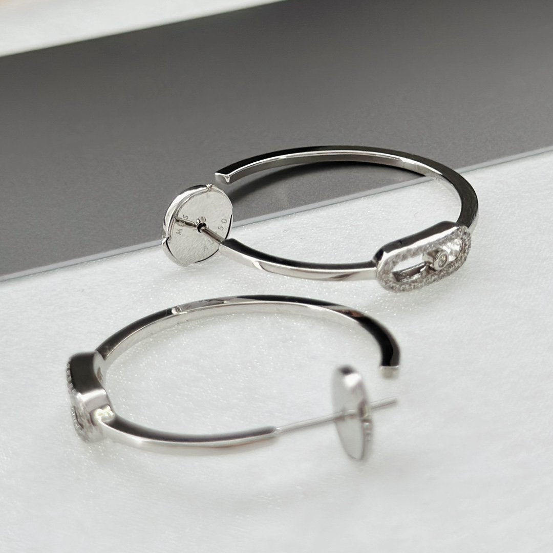 [ELAN LUXE]CREOLES MOVE UNO PM DIAMOND EARRINGS