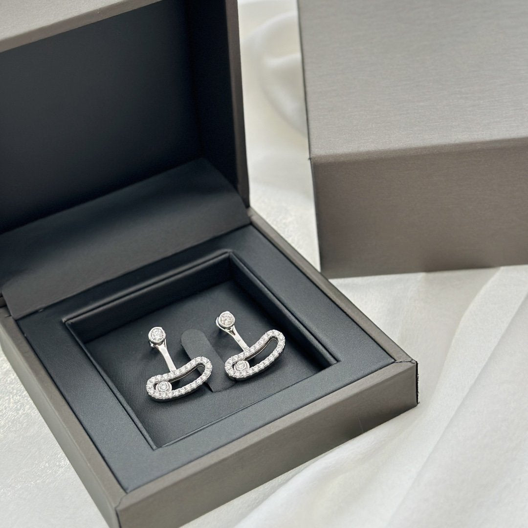 [ELAN LUXE]MOVE UNO SILVER DIAMOND EARRINGS