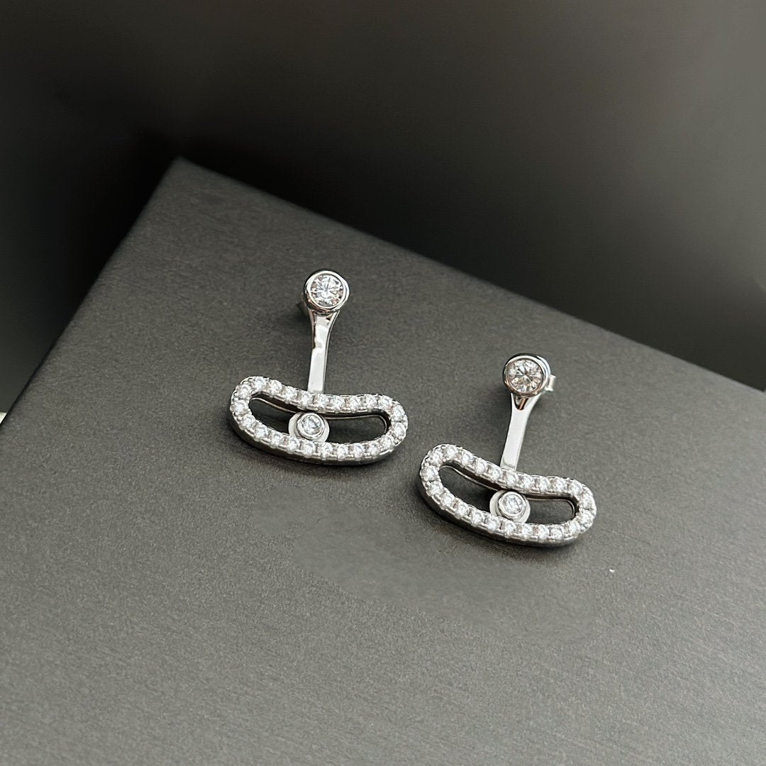 [ELAN LUXE]MOVE UNO SILVER DIAMOND EARRINGS