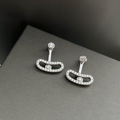 [ELAN LUXE]MOVE UNO SILVER DIAMOND EARRINGS