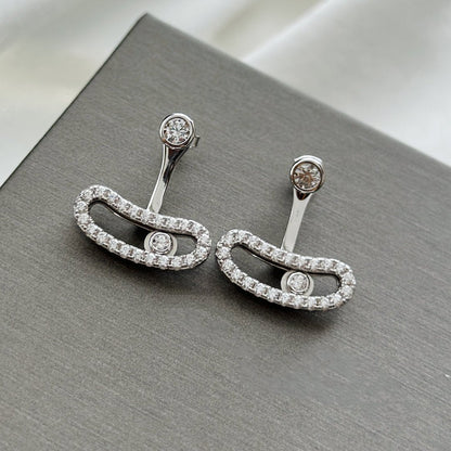 [ELAN LUXE]MOVE UNO SILVER DIAMOND EARRINGS