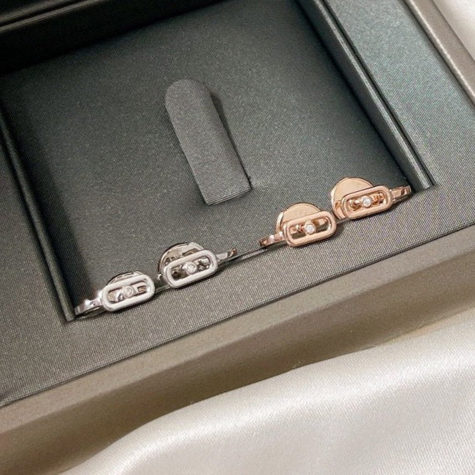 [ELAN LUXE]CREOLES MOVE UNO MINI 1 DIAMOND EARRINGS