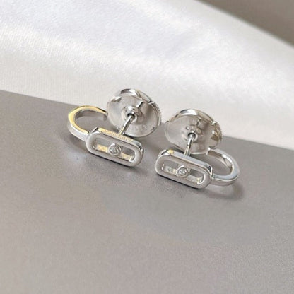 [ELAN LUXE]CREOLES MOVE UNO MINI 1 DIAMOND EARRINGS