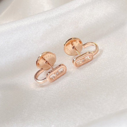 [ELAN LUXE]CREOLES MOVE UNO MINI 1 DIAMOND EARRINGS