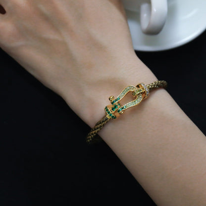 [ELAN LUXE]FORCE 10 GOLD GREEN DIAMOND PAVED