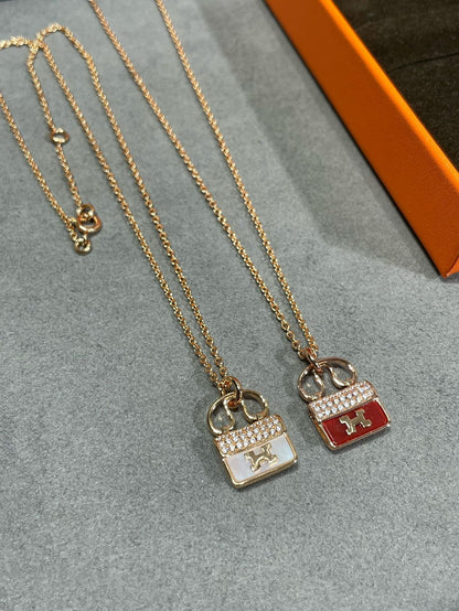 [ELAN LUXE]H CIRCE MOISSANITE PENDANT NECKLACE GOLD