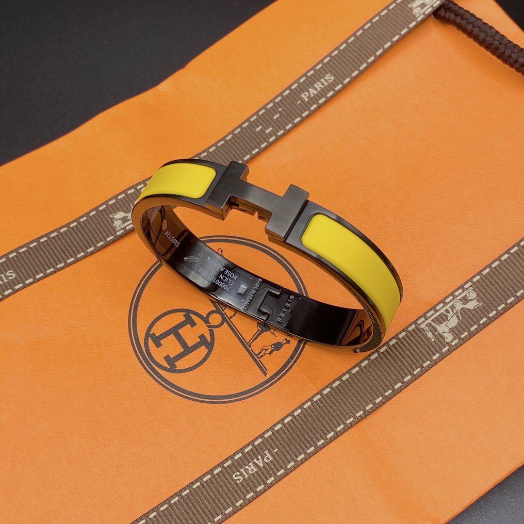 [ELAN LUXE]CLIC HM SO BLACK YELLOW BRACELET