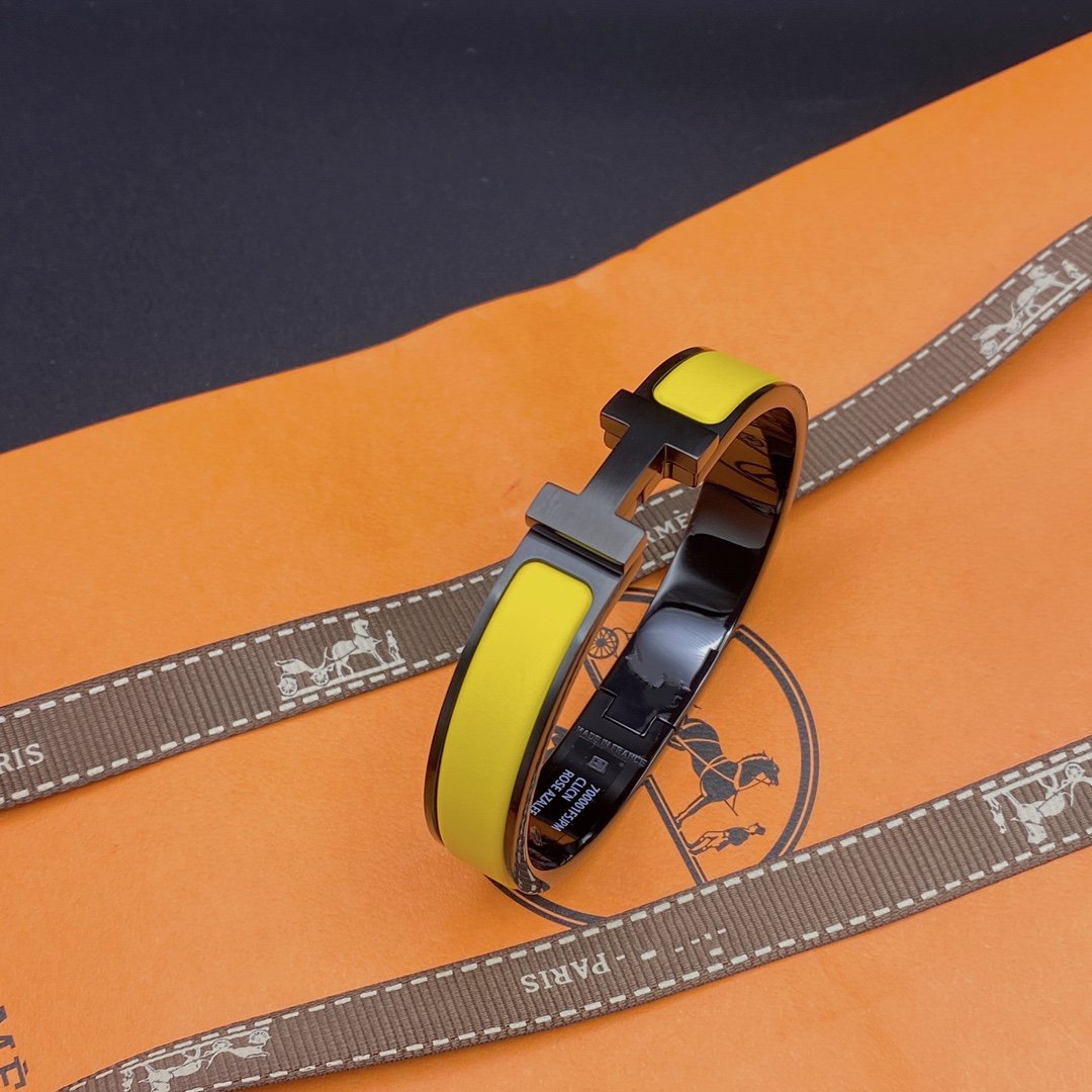 [ELAN LUXE]CLIC HM SO BLACK YELLOW BRACELET