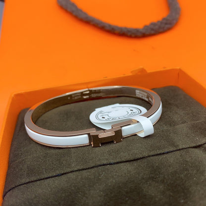 [ELAN LUXE]CLASSIC HM CLIC WHITE 8MM ENAMEL BRACELET