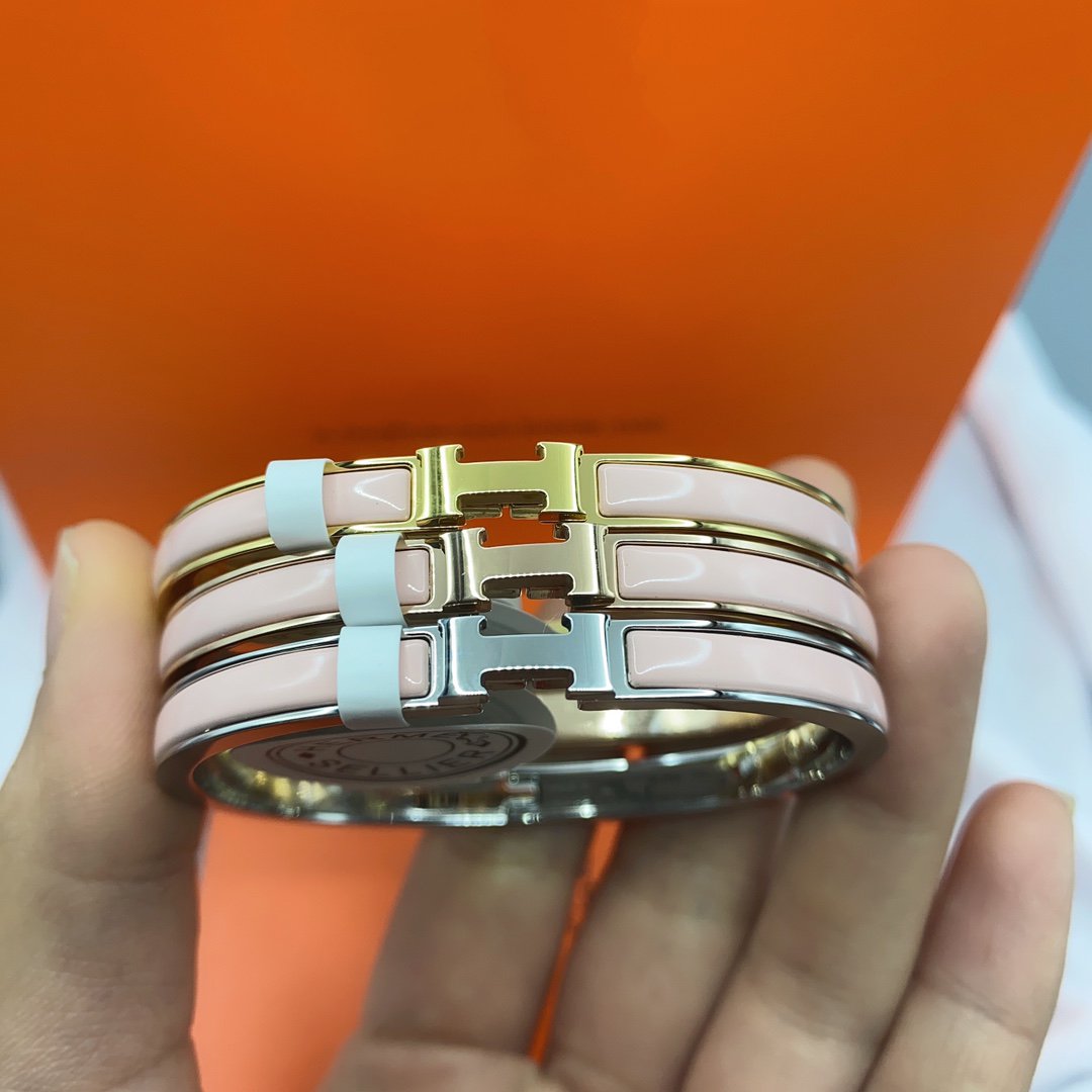 [ELAN LUXE]CLASSIC HM CLIC  PINK 8MM ENAMEL BRACELET
