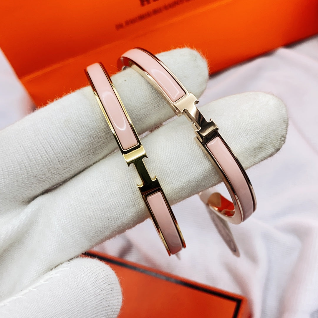 [ELAN LUXE]CLASSIC HM CLIC  PINK 8MM ENAMEL BRACELET