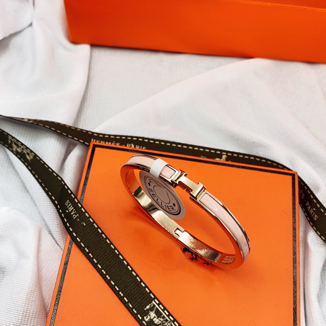 [ELAN LUXE]CLASSIC HM CLIC  PINK 8MM ENAMEL BRACELET