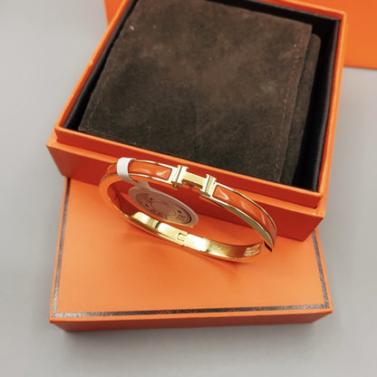 [ELAN LUXE]CLASSIC HM CLIC RED 8MM ENAMEL BRACELET