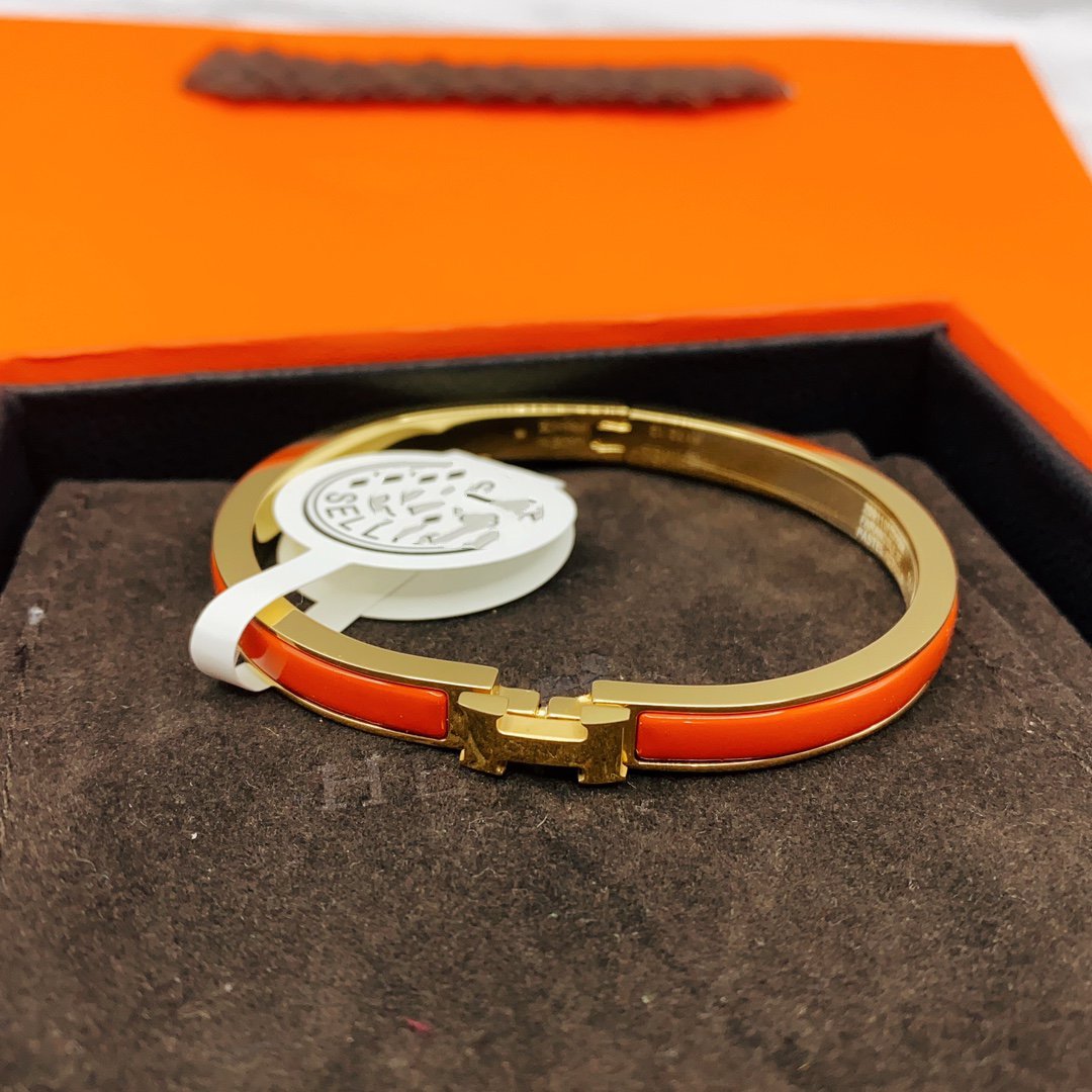 [ELAN LUXE]CLASSIC HM CLIC RED 8MM ENAMEL BRACELET