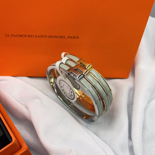 [ELAN LUXE]CLASSIC HM CLIC GREEN 8MM ENAMEL BRACELET