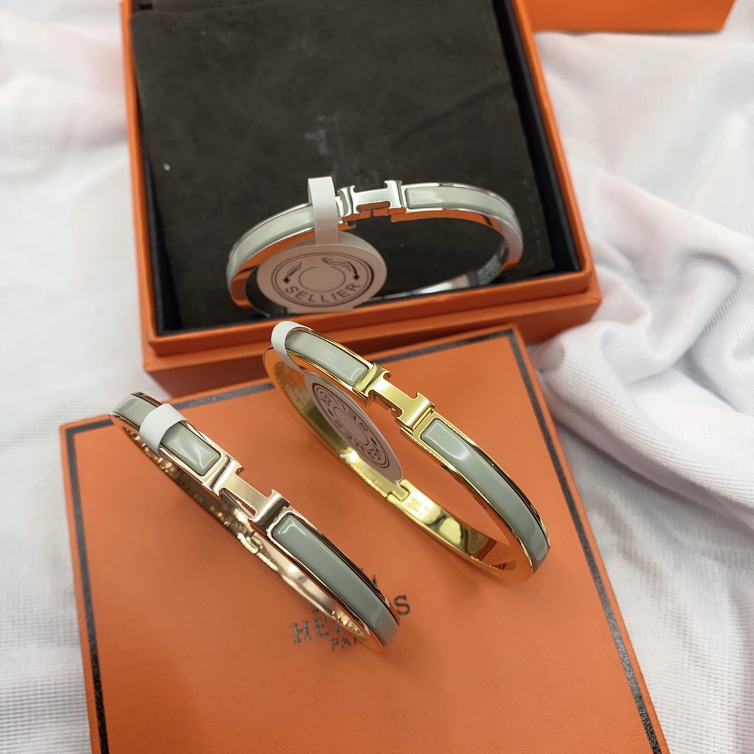 [ELAN LUXE]CLASSIC HM CLIC GREEN 8MM ENAMEL BRACELET