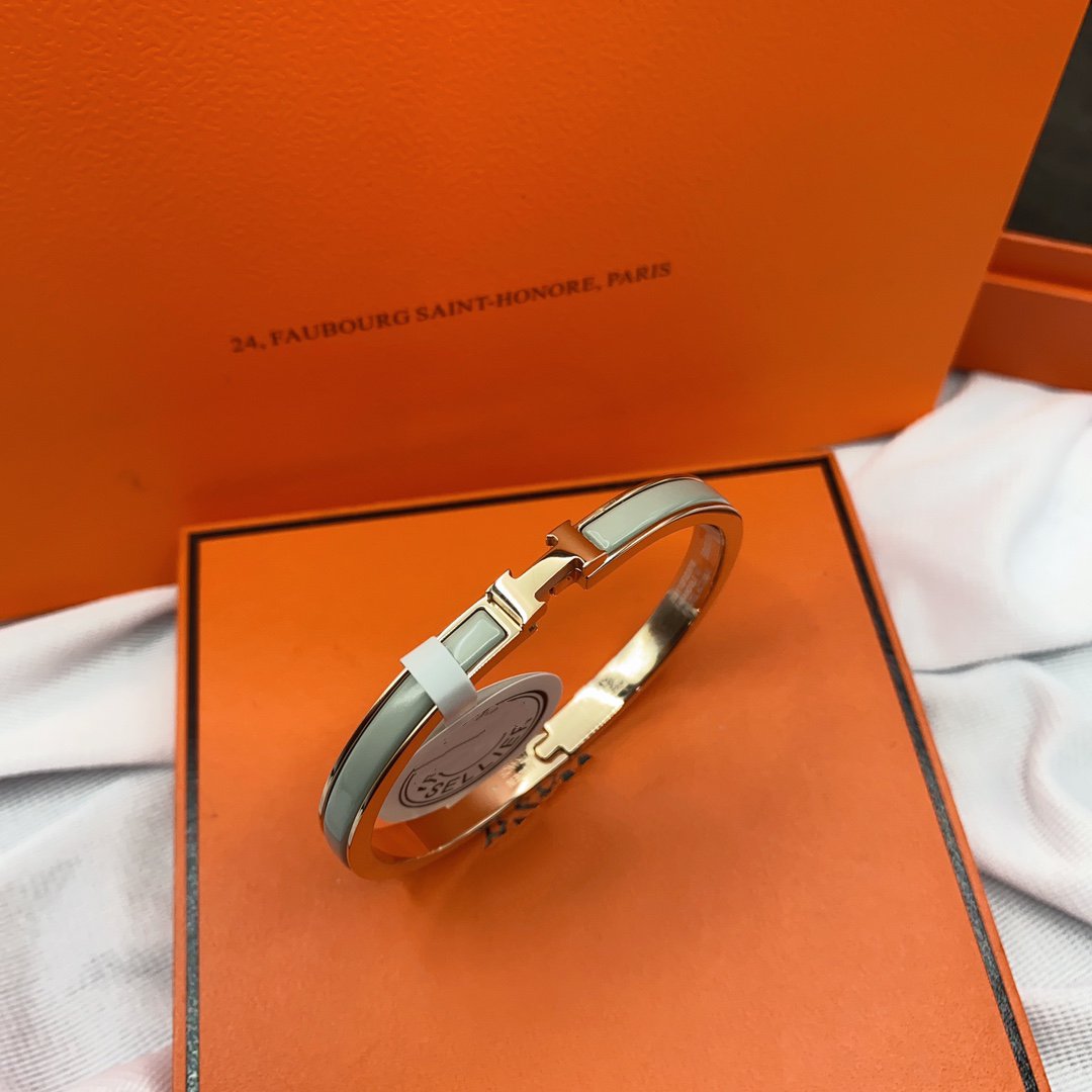 [ELAN LUXE]CLASSIC HM CLIC GREEN 8MM ENAMEL BRACELET
