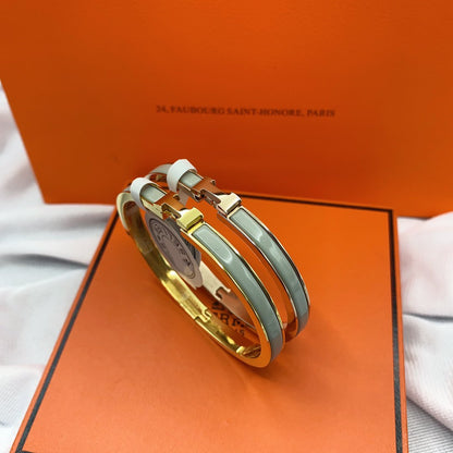 [ELAN LUXE]CLASSIC HM CLIC GREEN 8MM ENAMEL BRACELET