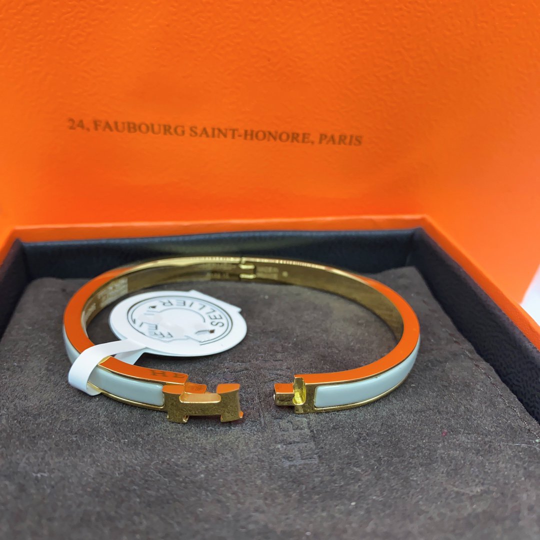 [ELAN LUXE]CLASSIC HM CLIC GREEN 8MM ENAMEL BRACELET