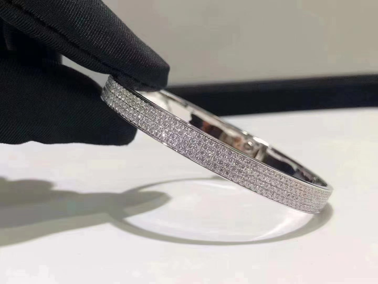 [ELAN LUXE]HM KELLY BRACELET IN SILVER AND FULL PAVE DIAMOND