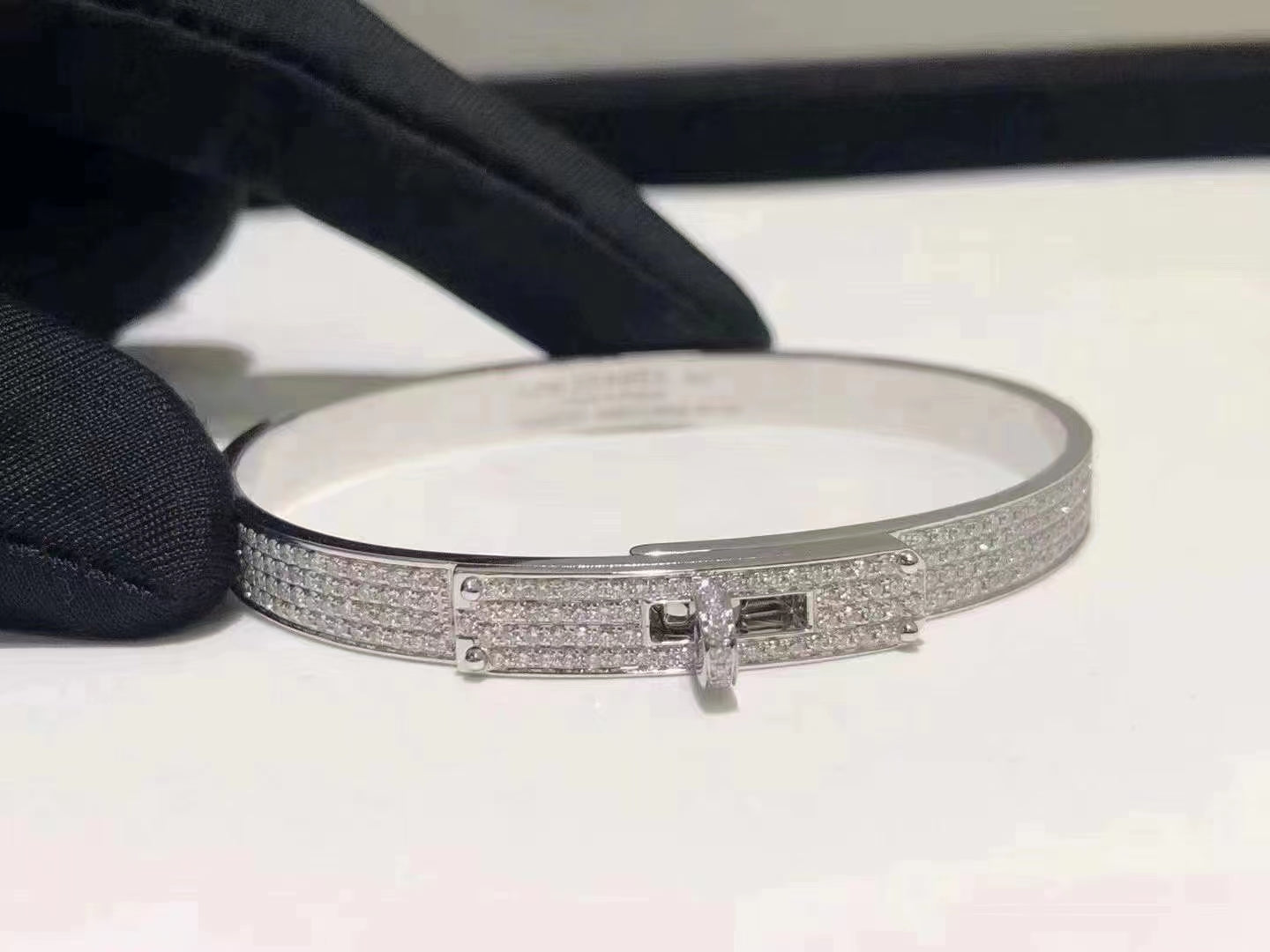 [ELAN LUXE]HM KELLY BRACELET IN SILVER AND FULL PAVE DIAMOND