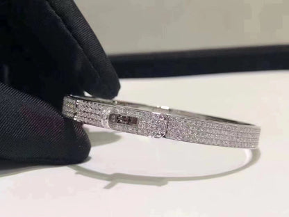 [ELAN LUXE]HM KELLY BRACELET IN SILVER AND FULL PAVE DIAMOND