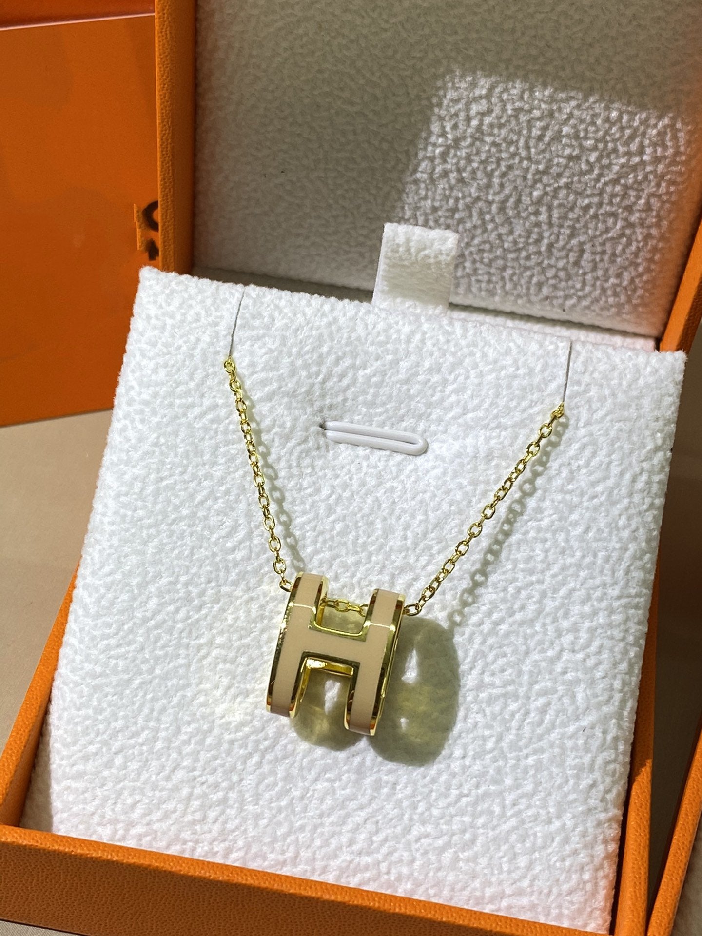 [ELAN LUXE]HM CLIC YELLOW ENAMEL GOLD NECKLACE