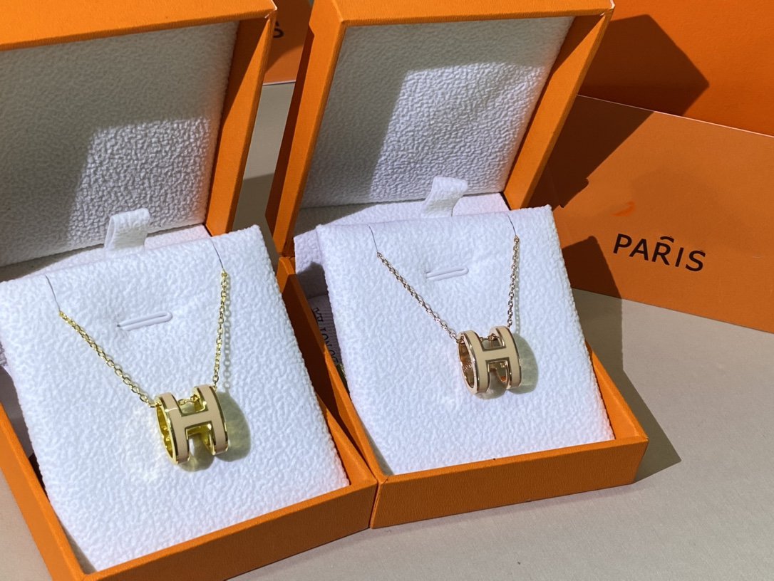 [ELAN LUXE]HM CLIC YELLOW ENAMEL GOLD NECKLACE