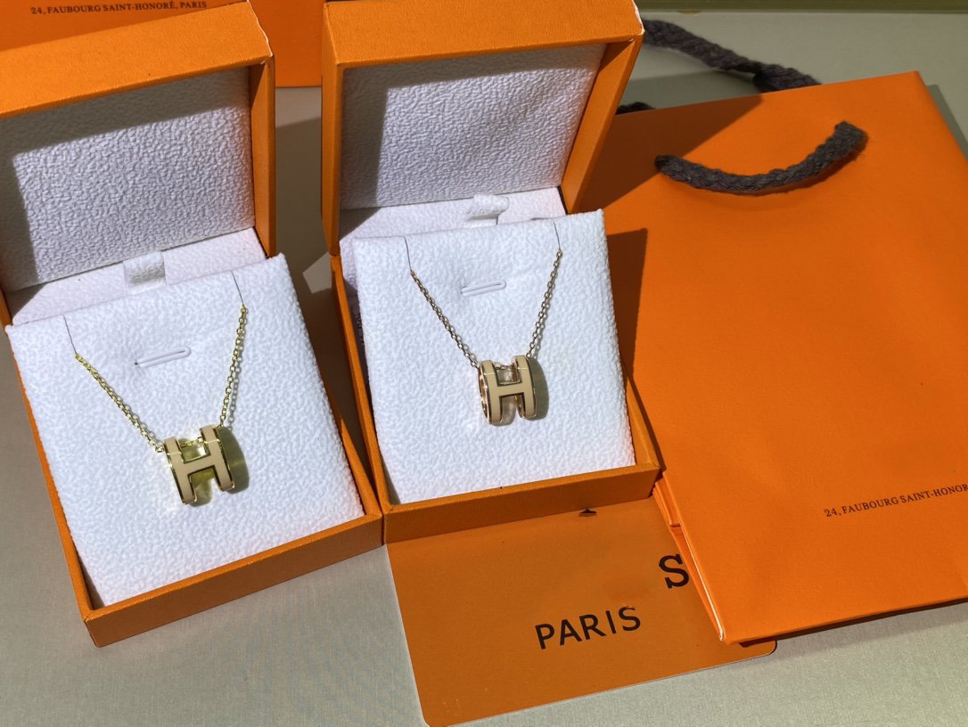 [ELAN LUXE]HM CLIC YELLOW ENAMEL GOLD NECKLACE