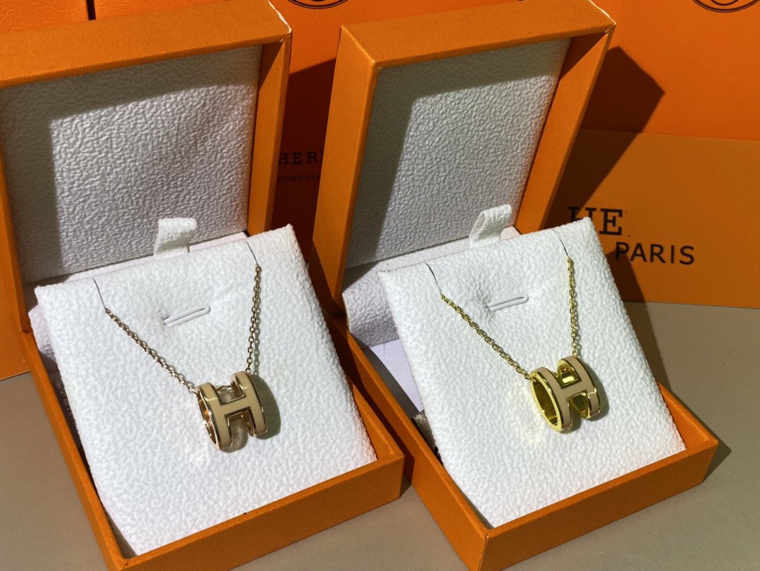 [ELAN LUXE]HM CLIC YELLOW ENAMEL GOLD NECKLACE