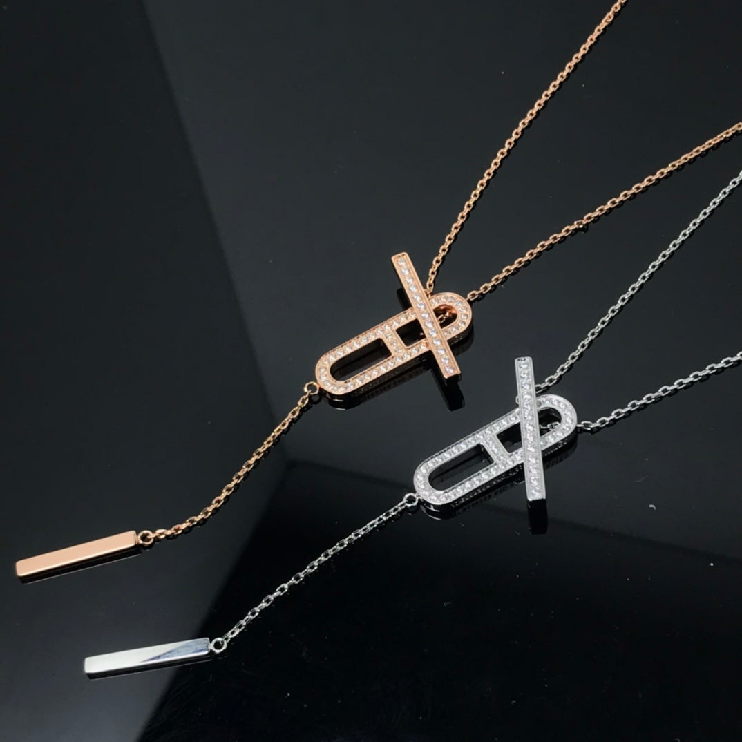 [ELAN LUXE]HM NECKLACE PLATINUM ROSE GOLD DIAMOND