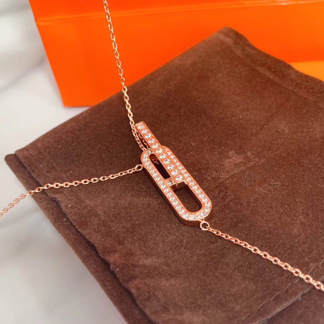 [ELAN LUXE]HM NECKLACE PLATINUM ROSE GOLD DIAMOND
