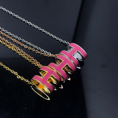 [ELAN LUXE]H NECKLACE PINK