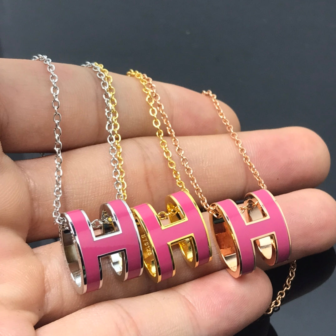 [ELAN LUXE]H NECKLACE PINK