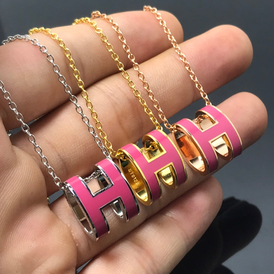 [ELAN LUXE]H NECKLACE PINK