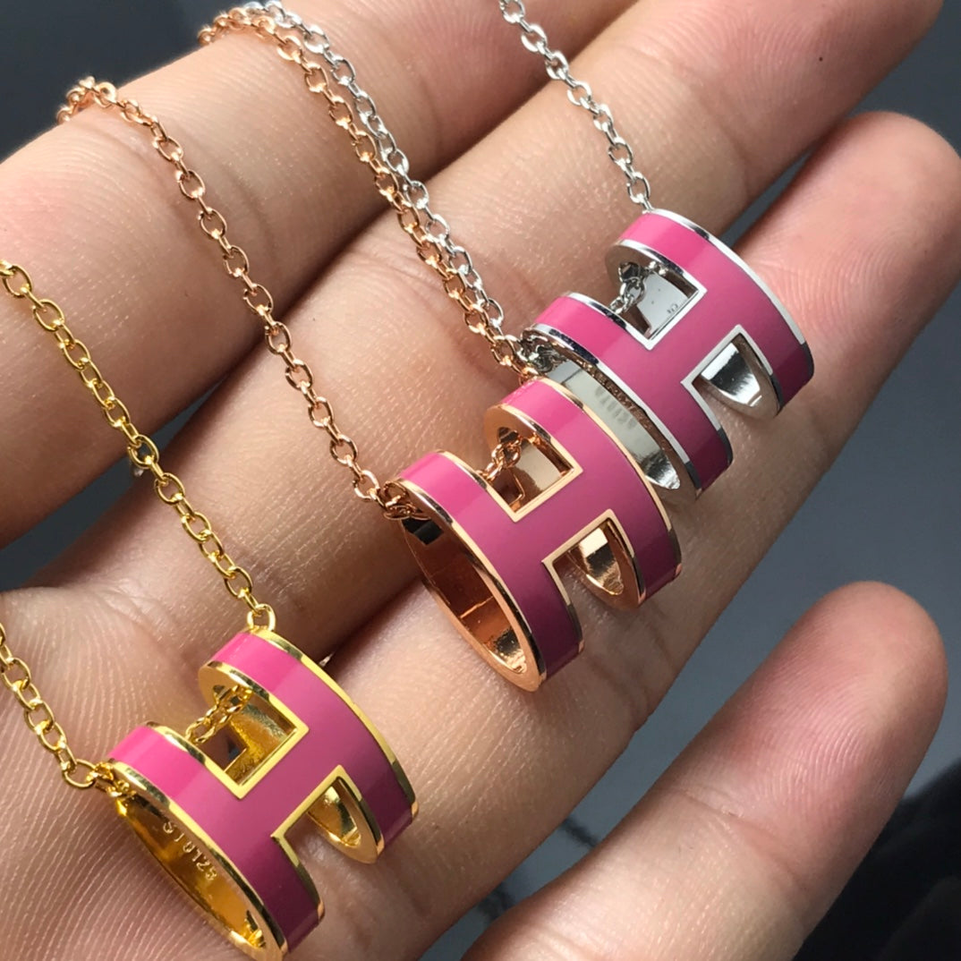 [ELAN LUXE]H NECKLACE PINK
