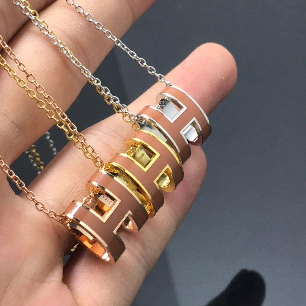 [ELAN LUXE]H NECKLACE BROWN