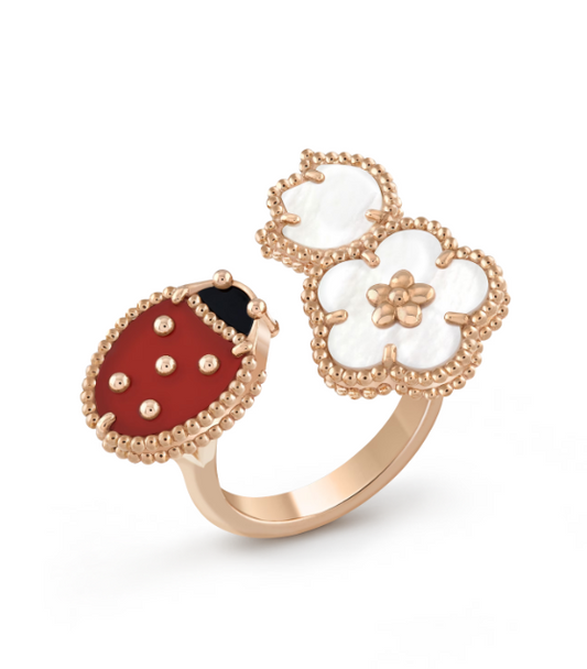 [ELAN LUXE]LUCKY 3 MOTIF ROSE GOLD RING