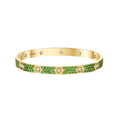 [ELAN LUXE]2026 PAVE GEMSTONE LOVE BRACELET 6.1MM 10 DIAMONDS